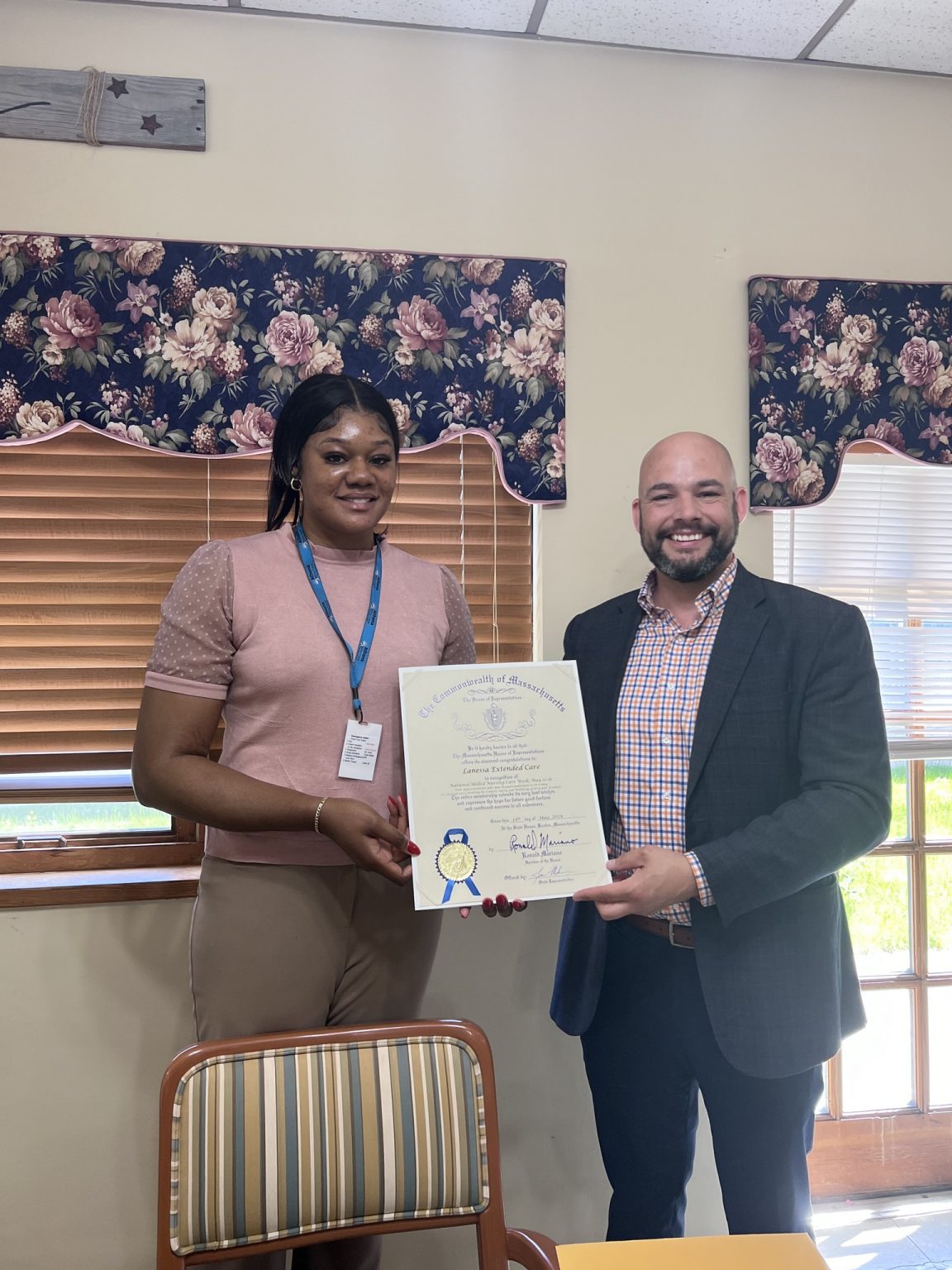 Representative McKenna Presents Official Citation Celebrating Lanessa ...